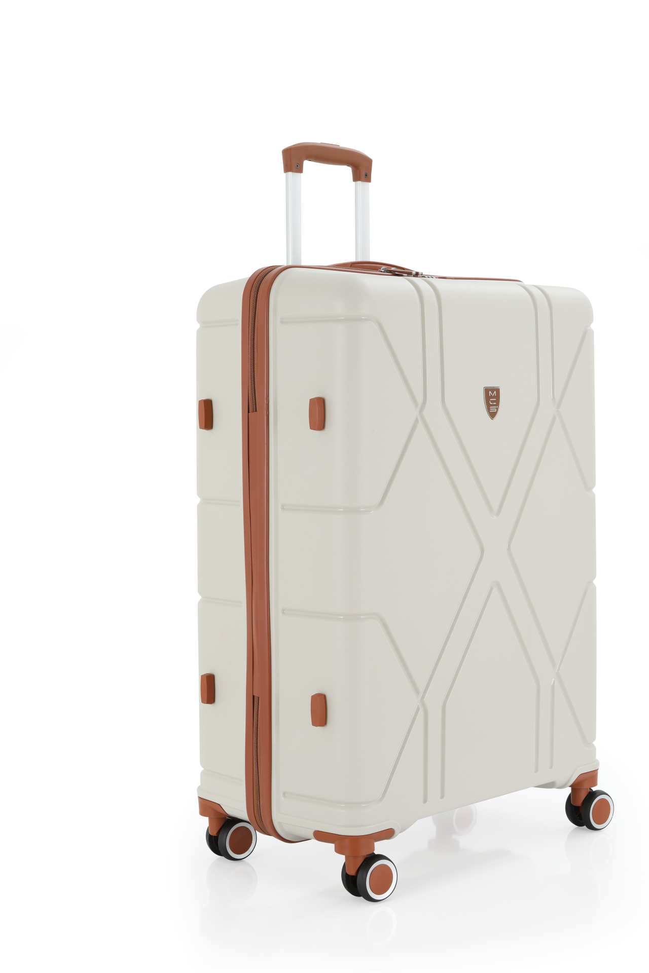 Mçs Polipropilen Valiz 75 CM OLM375 Kemik-Kahve