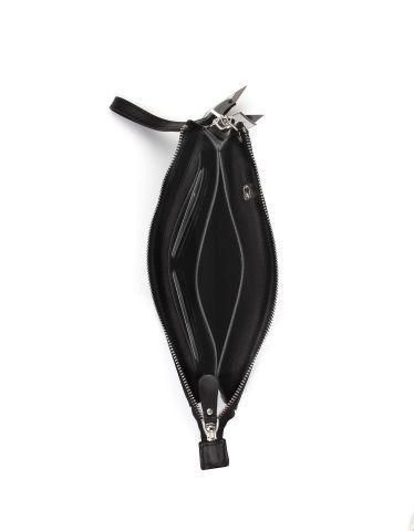 Siyah Deri El Çantası OLM122 Siyah - Düz