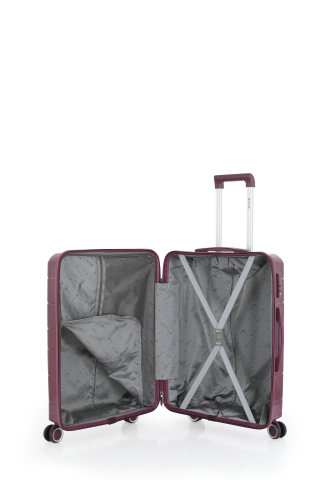 Mçs Polipropilen Valiz 55 CM OLM366 Mürdüm