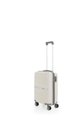 Mçs Polipropilen Valiz 55 CM OLM366 Kemik-Gri