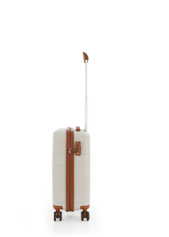 Mçs Polipropilen Valiz 55 CM OLM366 Kemik-Kahve