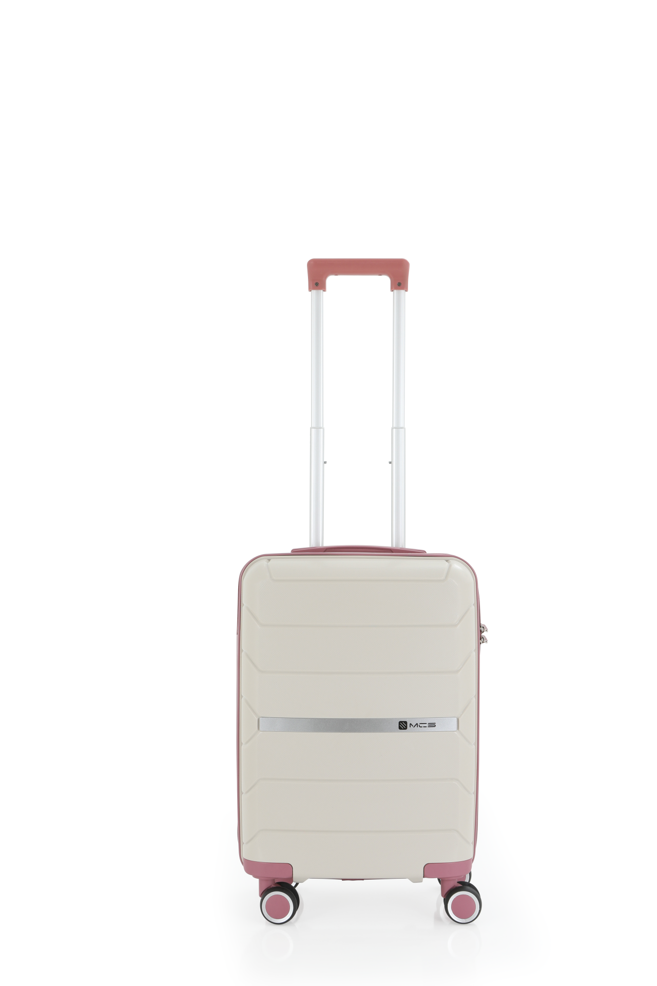 Mçs Polipropilen Valiz 55 CM OLM366 Kemik-Koyu Pudra