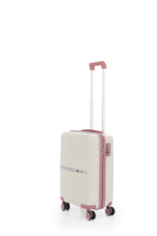 Mçs Polipropilen Valiz 55 CM OLM366 Kemik-Koyu Pudra
