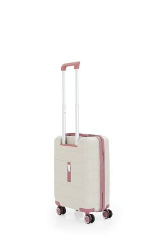 Mçs Polipropilen Valiz 55 CM OLM366 Kemik-Koyu Pudra