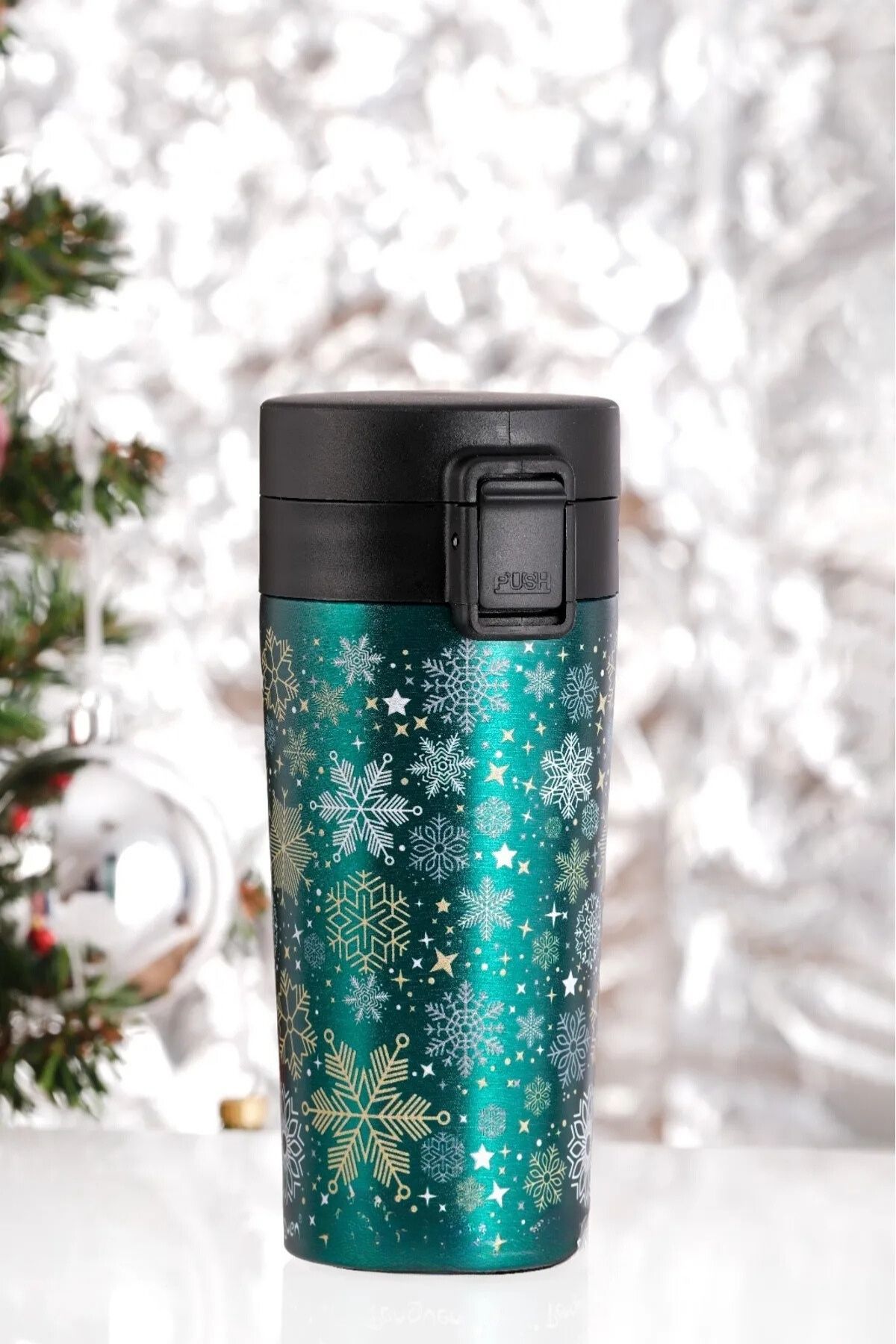 Termos Mug 380 ML Filtre Kapaklı Paslanmaz Çelik, Vakum Yalıtımlı OLM-1154