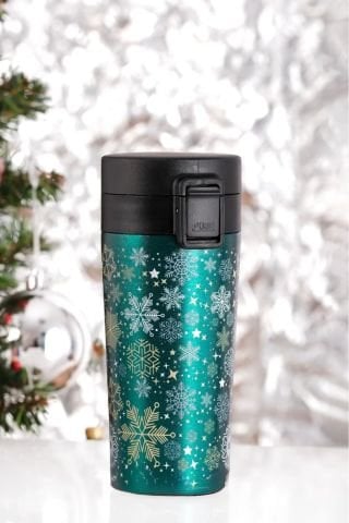 Termos Mug 380 ML Filtre Kapaklı Paslanmaz Çelik, Vakum Yalıtımlı OLM-1154