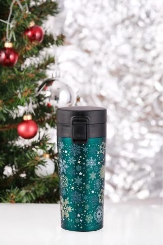 Termos Mug 380 ML Filtre Kapaklı Paslanmaz Çelik, Vakum Yalıtımlı OLM-1154