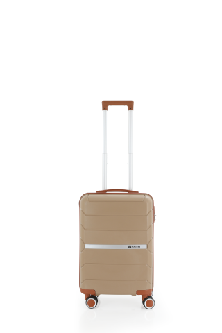 Mçs Polipropilen Valiz 55 CM OLM366 Şampanya-Kahve