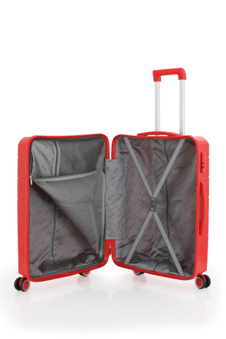 Mçs Polipropilen Valiz 55 CM OLM366 Kırmızı