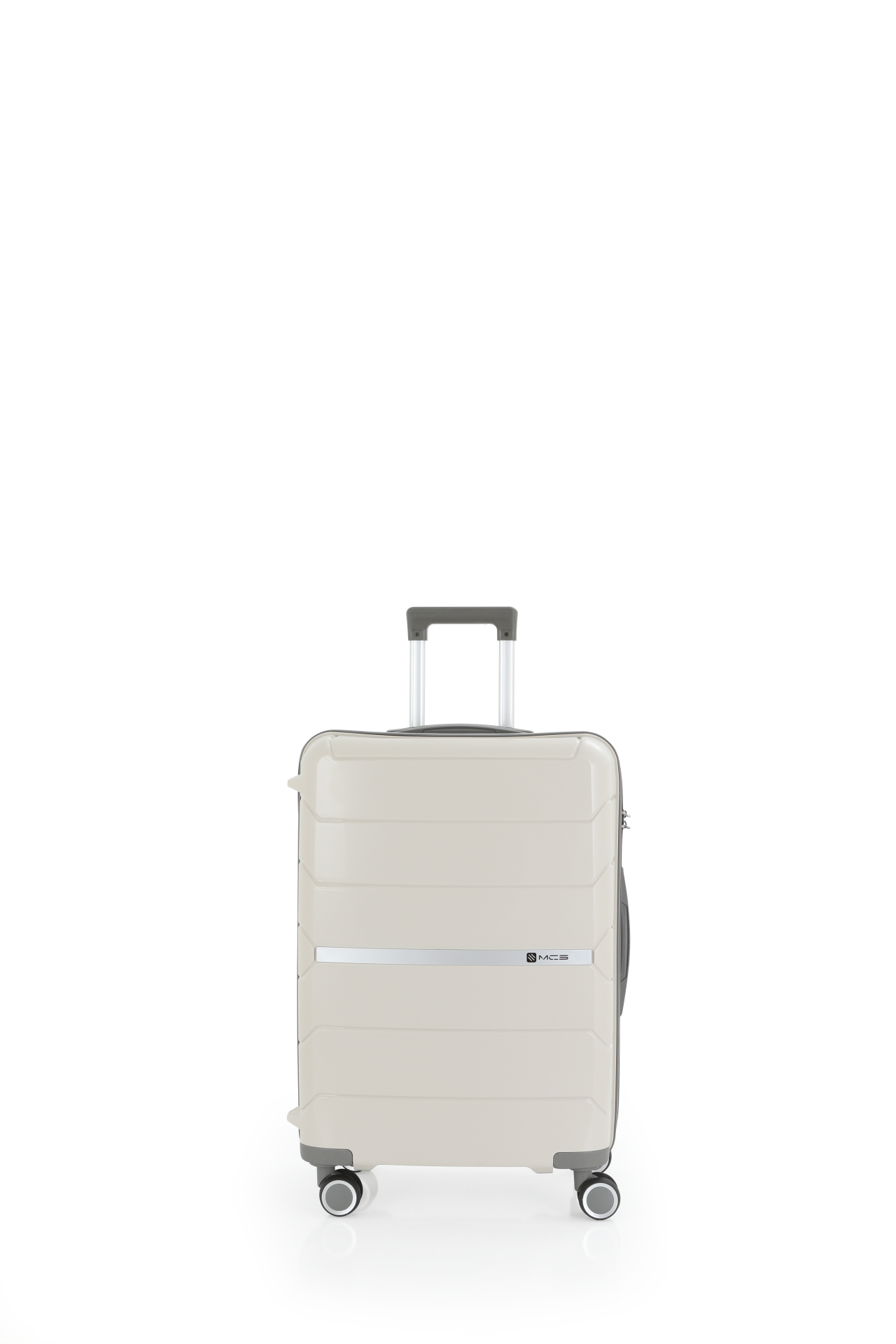 Mçs Polipropilen Valiz 65 CM OLM366 Kemik-Gri