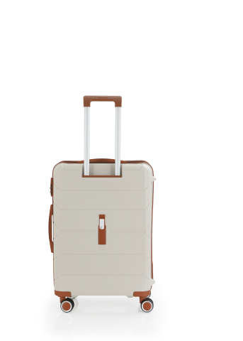 Mçs Polipropilen Valiz 65 CM OLM366 Kemik-Kahve