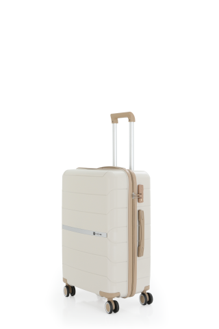 Mçs Polipropilen Valiz 65 CM OLM366 Kemik-Şampanya