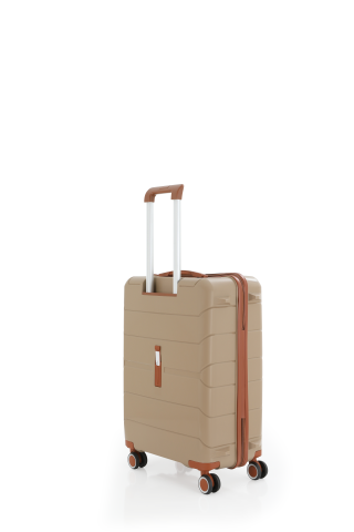 Mçs Polipropilen Valiz 65 CM OLM366 Şampanya-Kahve
