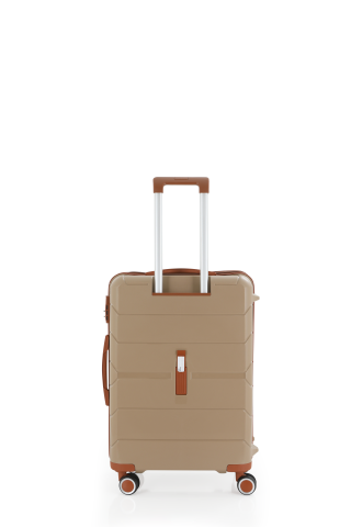 Mçs Polipropilen Valiz 65 CM OLM366 Şampanya-Kahve