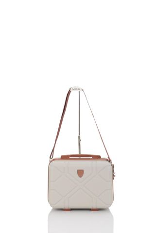 Mçs Piramit Abs Makyaj Çantası OLM375 Kemik-Kahve