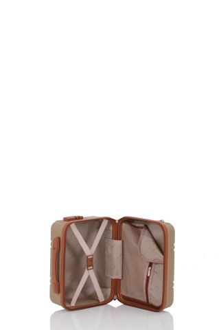 Mçs Piramit Abs Makyaj Çantası OLM375 Şampanya-Kahve