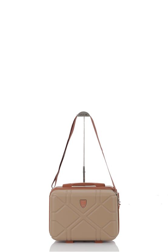 Mçs Piramit Abs Makyaj Çantası OLM375 Şampanya-Kahve