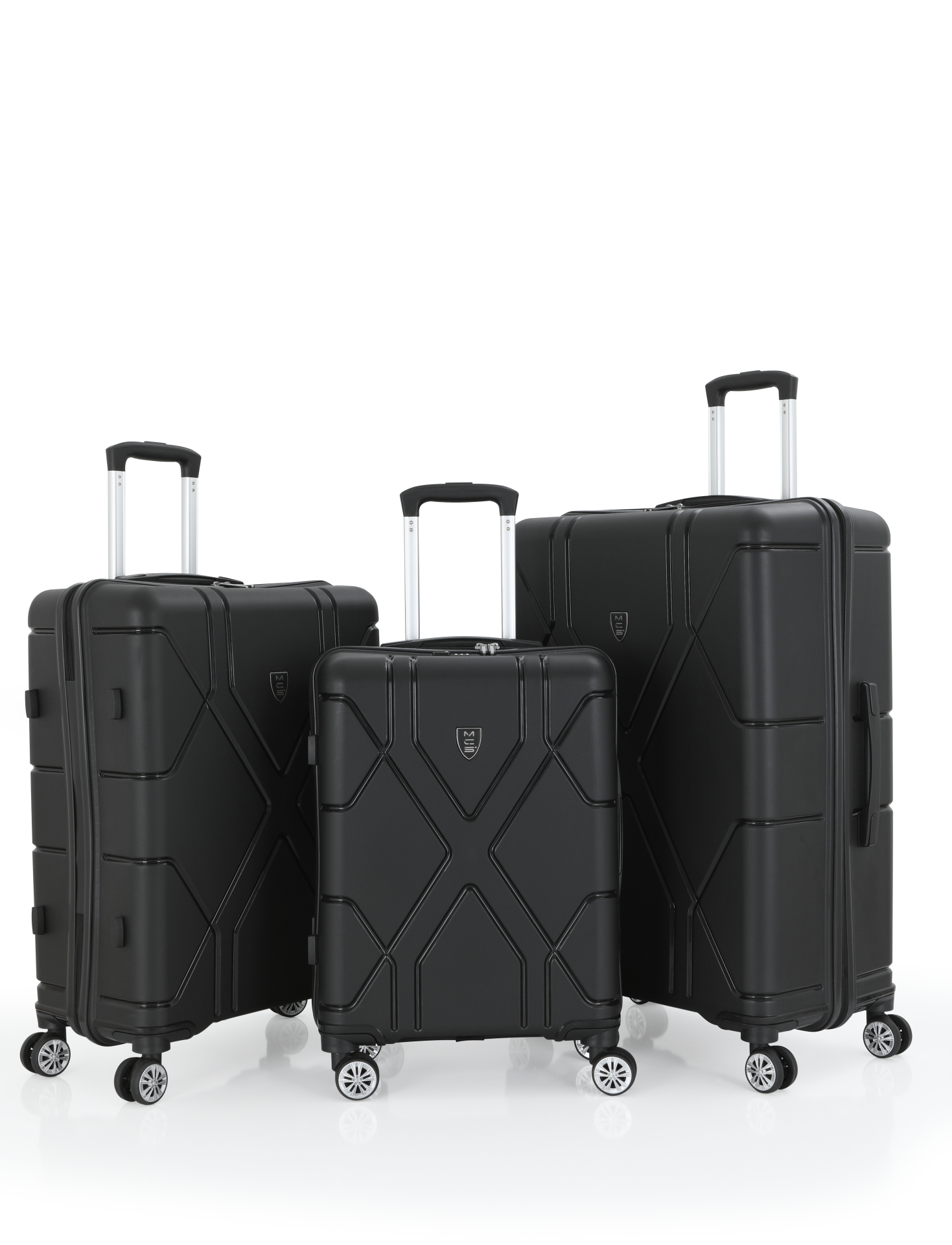 Mçs Üçlü Polipropilen Valiz Seti OLM375 Siyah