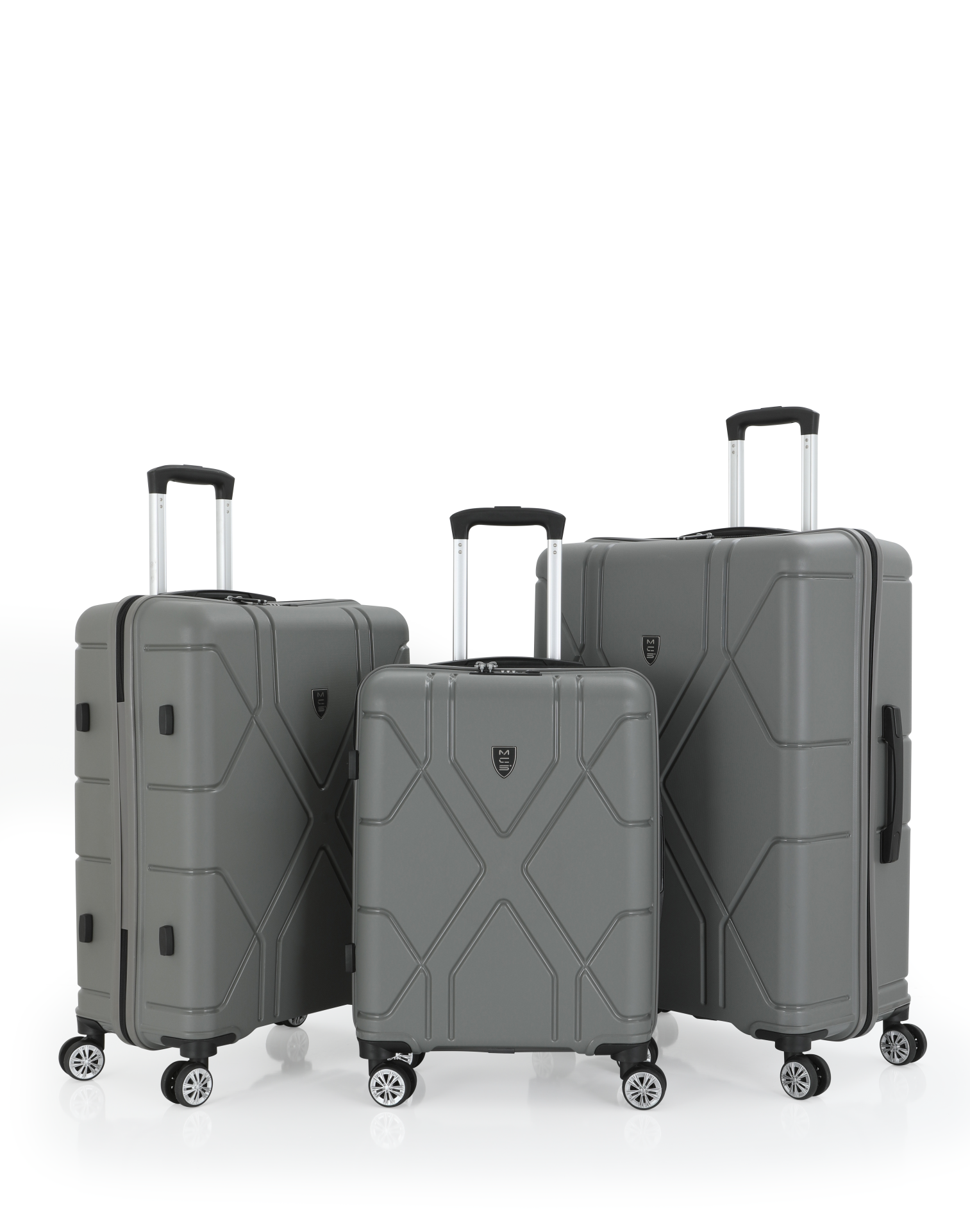 Mçs Üçlü Polipropilen Valiz Seti OLM375 Gri