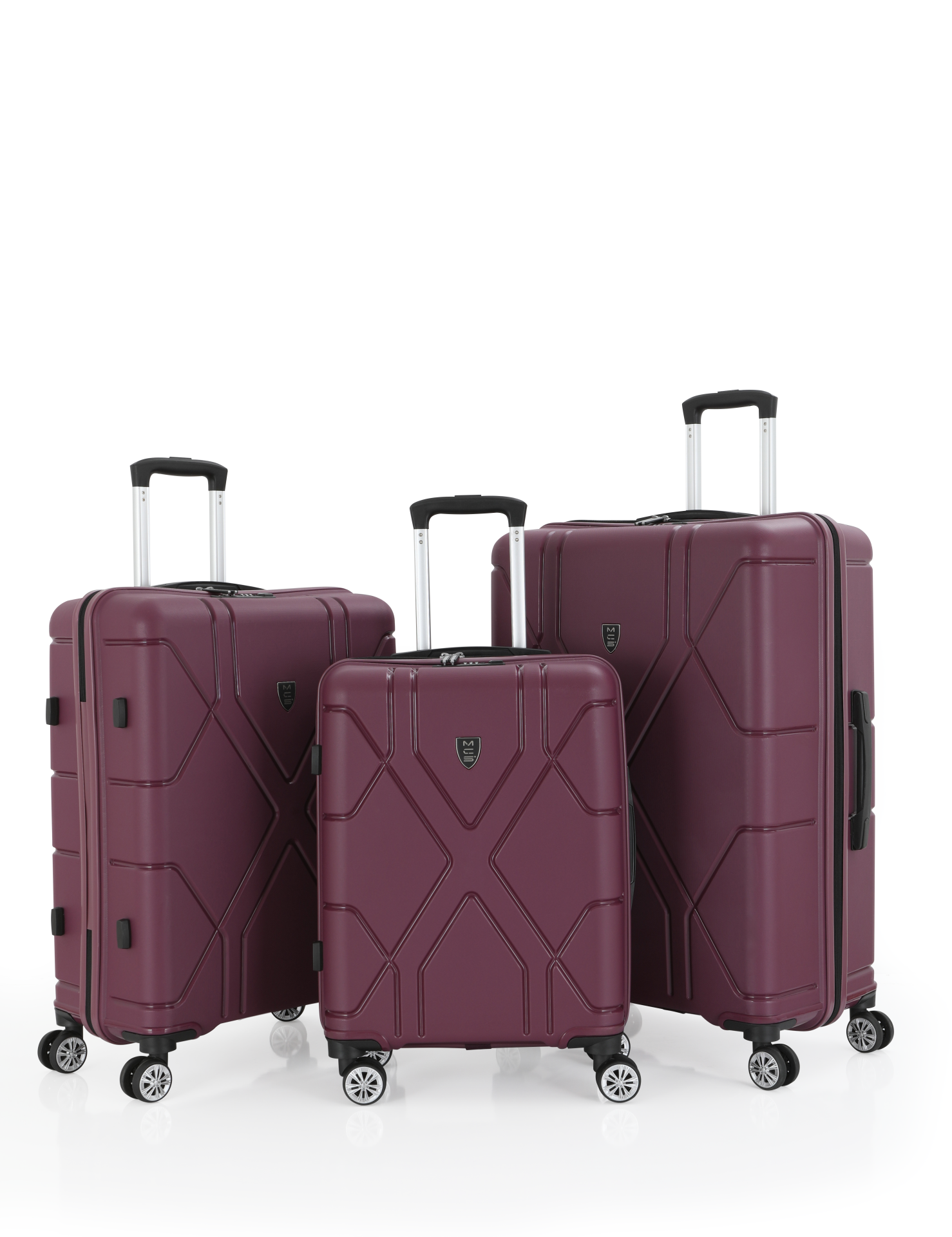 Mçs Üçlü Polipropilen Valiz Seti OLM375 Mürdüm