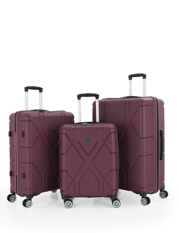 Mçs Üçlü Polipropilen Valiz Seti OLM375 Mürdüm