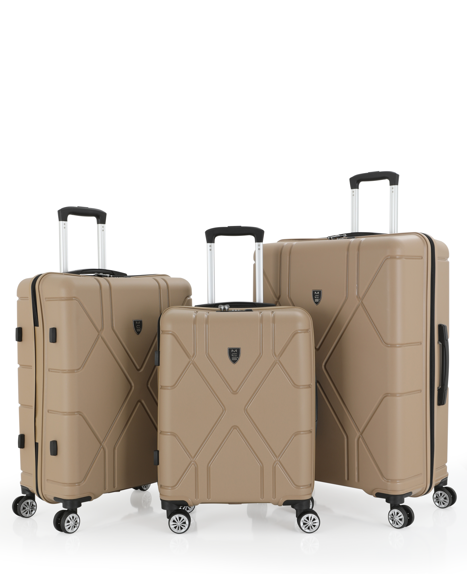 Mçs Üçlü Polipropilen Valiz Seti OLM375 Şampanya