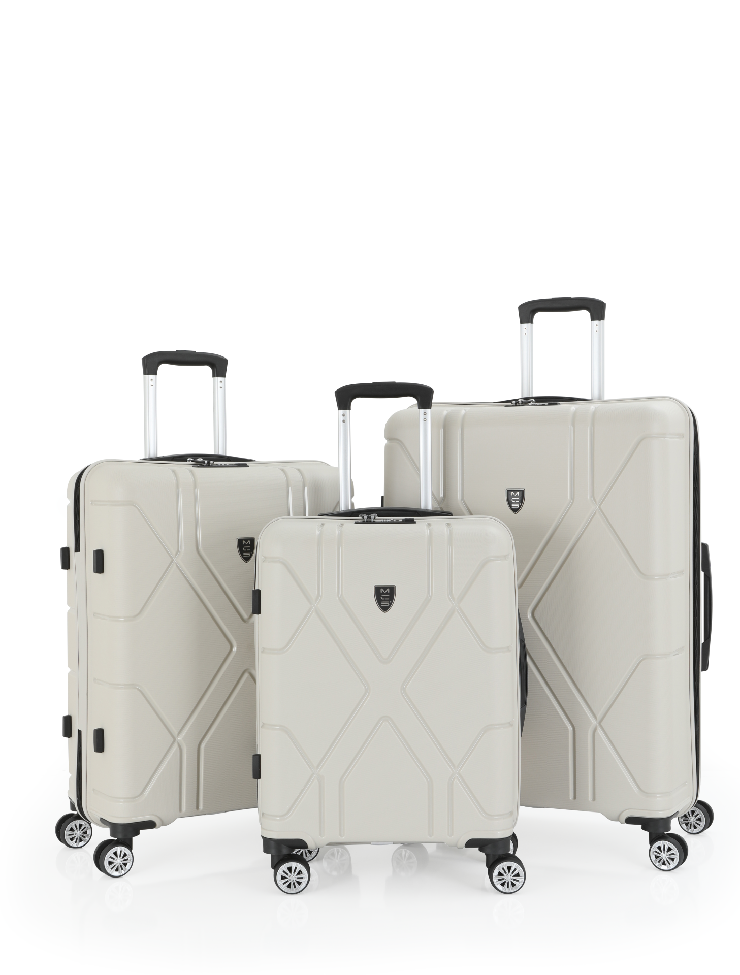 Mçs Üçlü Polipropilen Valiz Seti OLM375 Kemik