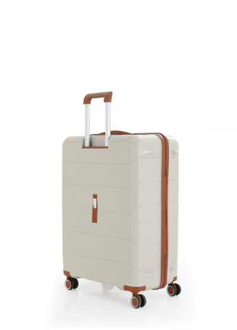 Mçs Polipropilen Valiz 75 CM OLM366 Kemik-Kahve