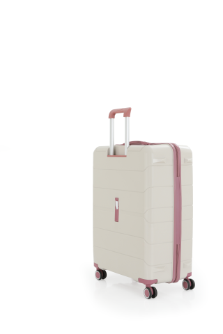 Mçs Polipropilen Valiz 75 CM OLM366 Kemik-Koyu Pudra