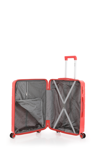 Mçs Polipropilen Valiz 75 CM OLM366 Mercan