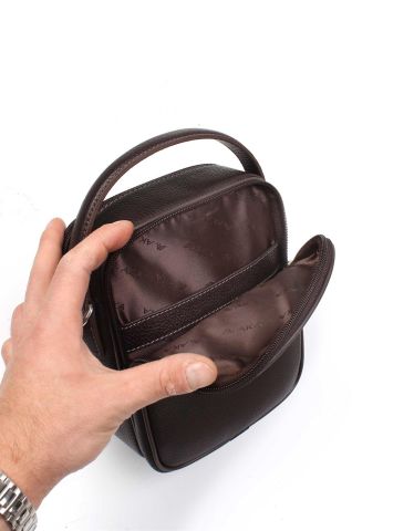 El ve Omuz Çantası OLM347 Acı kahve - Flotter Deri