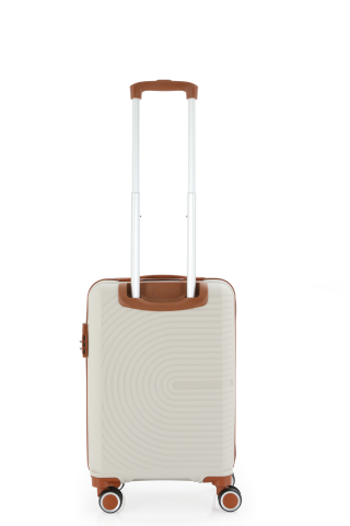 Mçs Polipropilen Valiz 55 CM OLM374 Kemik-Kahve